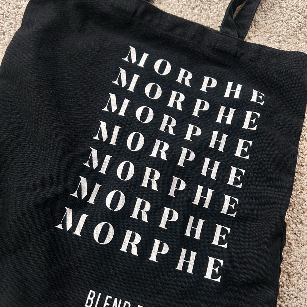 Morphe Black Canvas Tote